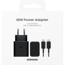 Samsung USB-C, 45W, Super rápido, Con cable, 20 V, Negro