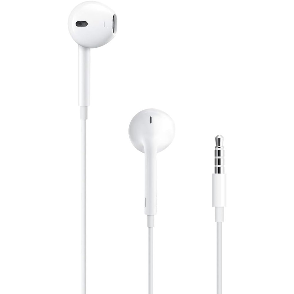 Apple EarPods, Auriculares de botón, Cable, Conexión Jack 3.5 mm, Micrófono, Blanco