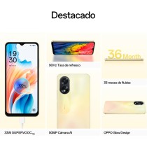 OPPO A38 - 4/128GB, Pantalla FHD+LCD 6.6", Cámara 50+2+5MP, Android, Batería 5000mAh, Carga Rápida 33W